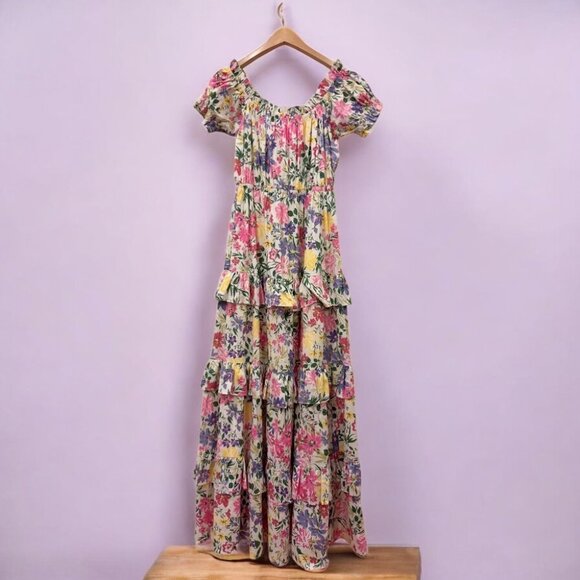 NWT ASTR the Label Women's Off the Shoulder Floral Maxi Dress - Picture 2 of 7